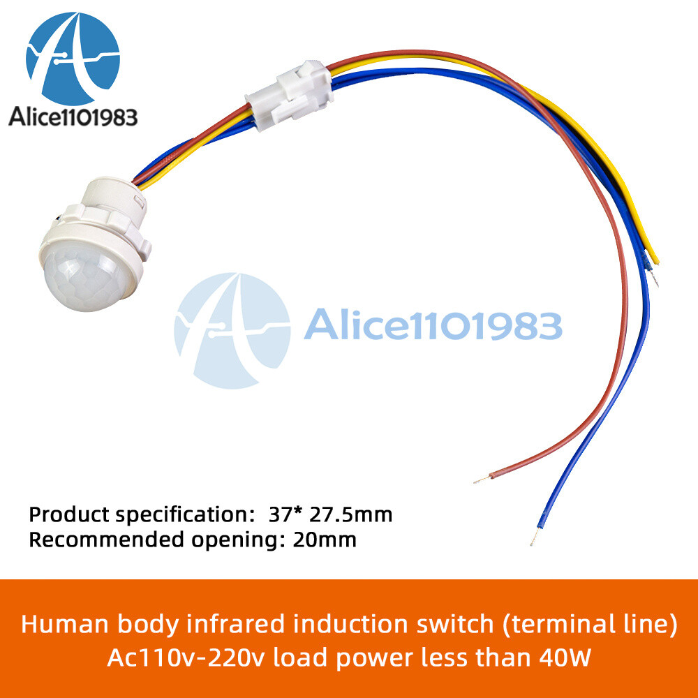 AC 110-240V LED PIR Infrared Motion Detection Auto Sensor Light Switch Lamp