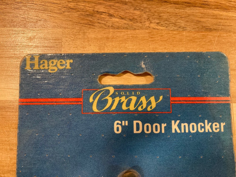 Door Knocker Solid Brass 6” Door Knocker By Hagar New