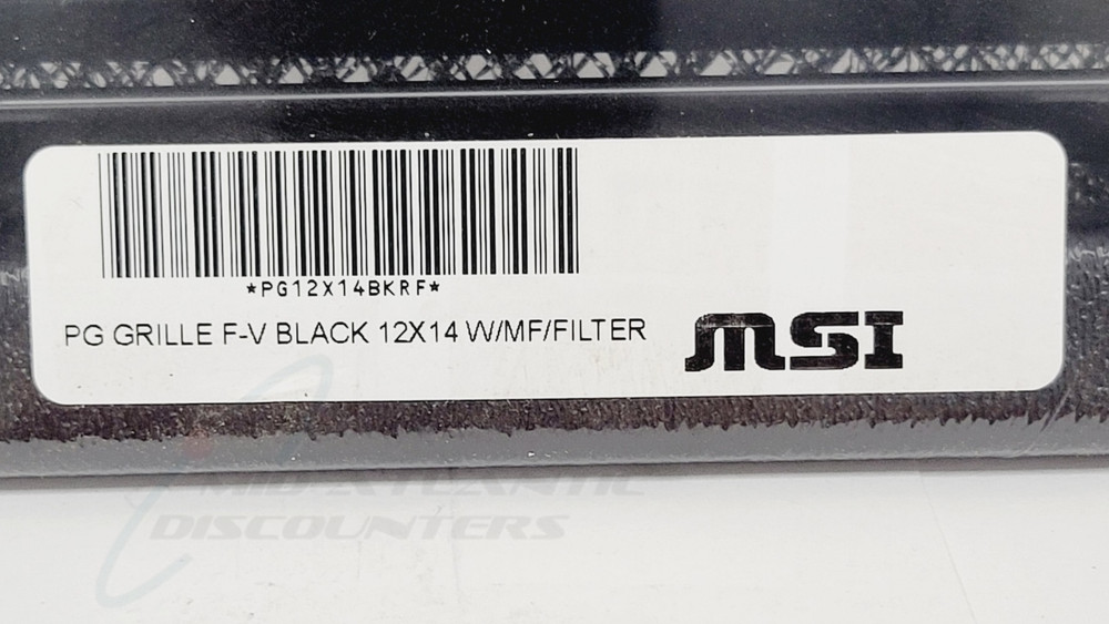 MSI Black PG Grille with Mounting Frame & Filter PG12X14BKRF