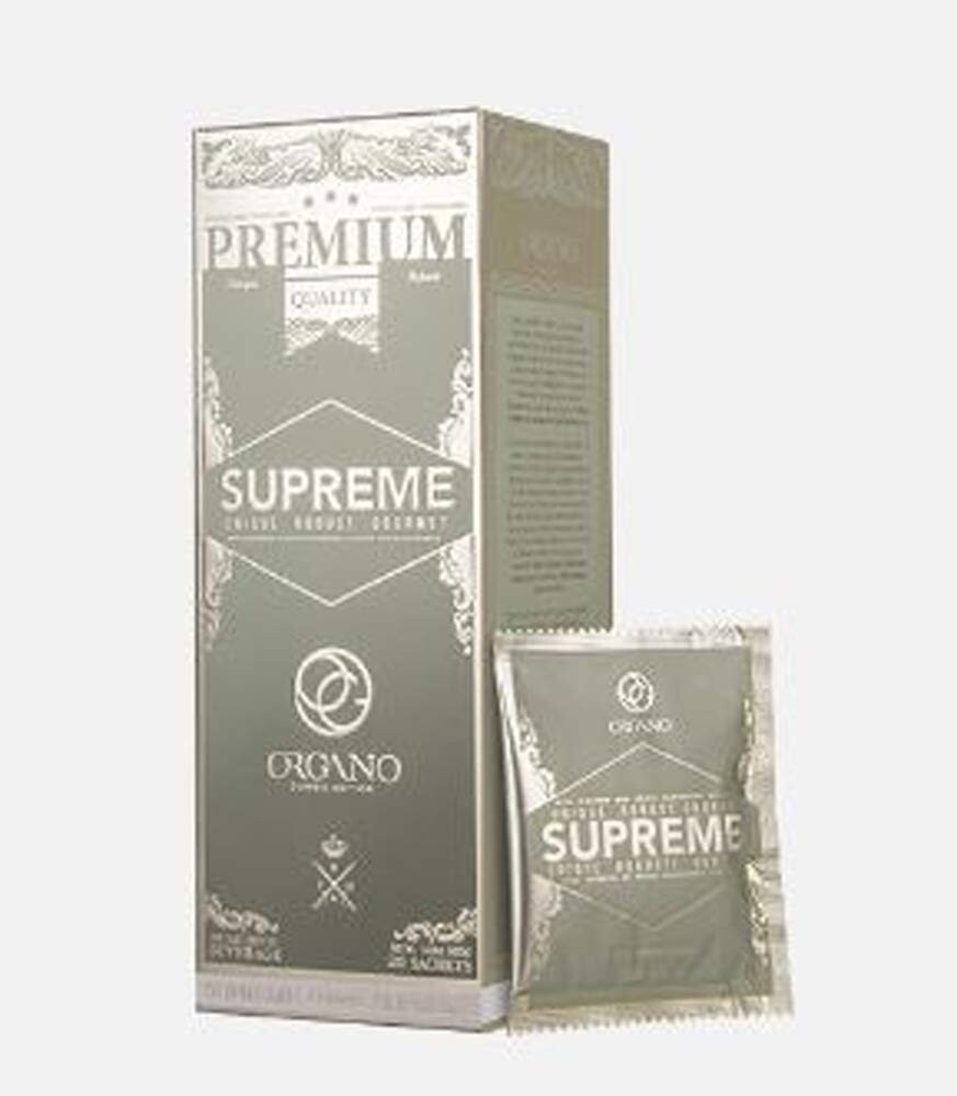 Organo Gold Cafe Supreme 100% Certified Ganoderma Extract Sealed, 20 Sachets