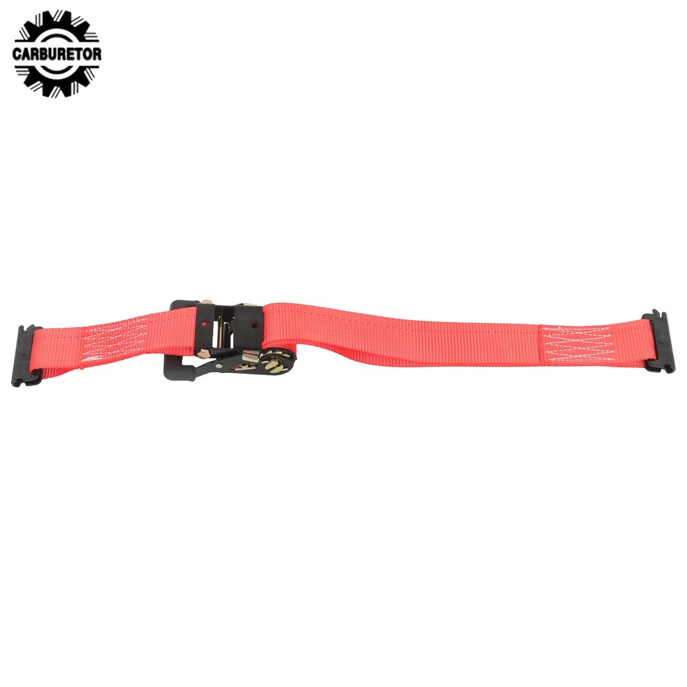 For Trailers Black E Track Wheel Chock Set & 6' Red Ratchet Straps Polyester