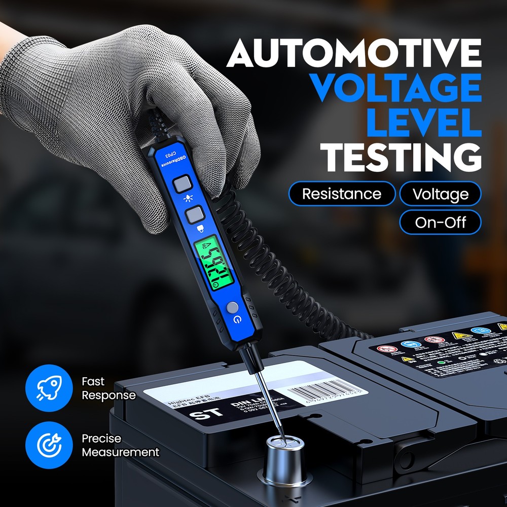 0.8-100V Electrical Circuit Tester Continuity Resistance Tester Backlit Display