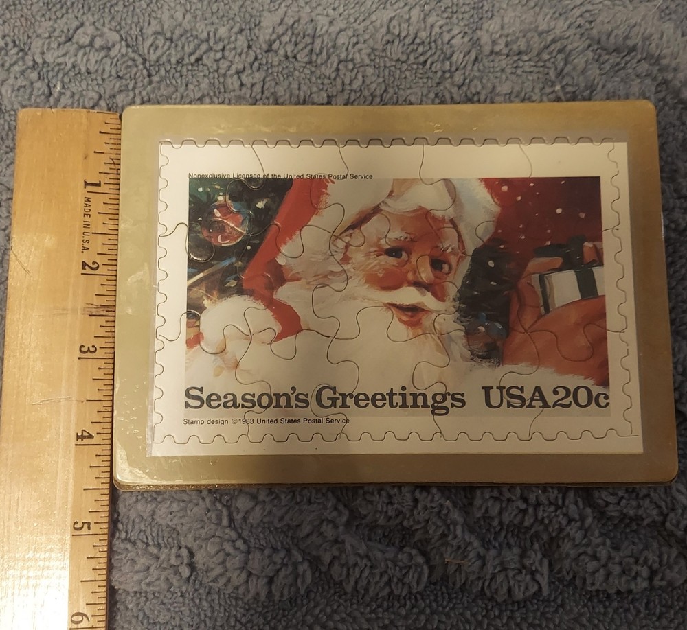 Christmas Vintage Stamp Postal Puzzel