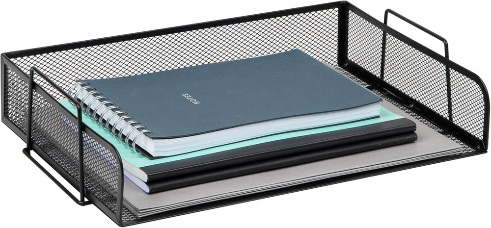 Mind Reader Stackable Paper Tray, Desktop Organizer, File Storage, Office, Metal
