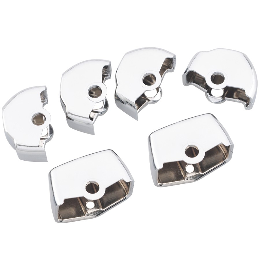 Chrome Hand Control Switch Housing Button Cover Cap Kit For Harley Softail/Dyna