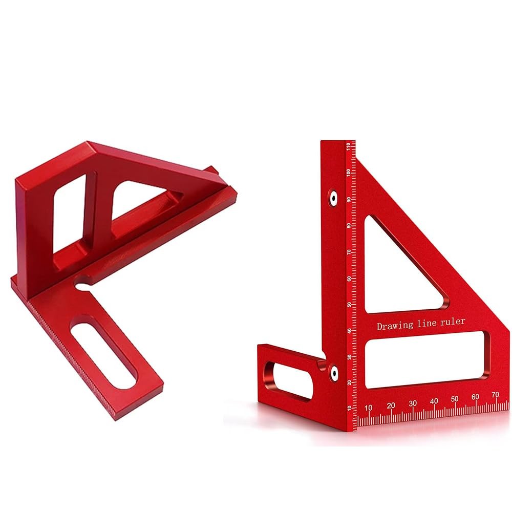 3D Multi-Angle Measuring Ruler,45/90 Degree Scale Layout Tool for Carpentry,DIY