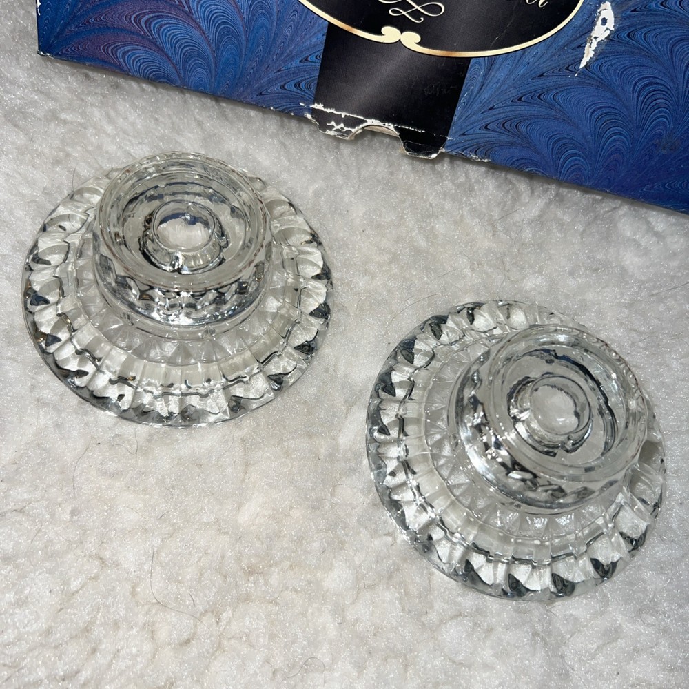 Darby Crystal Candleholder Set with Original Box