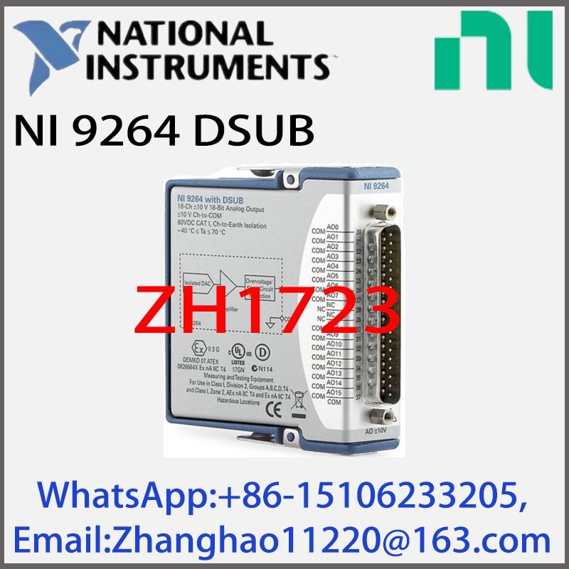 NI 9264 D-SUB - cDAQ Analog Output Module, 16 channels 785190-01