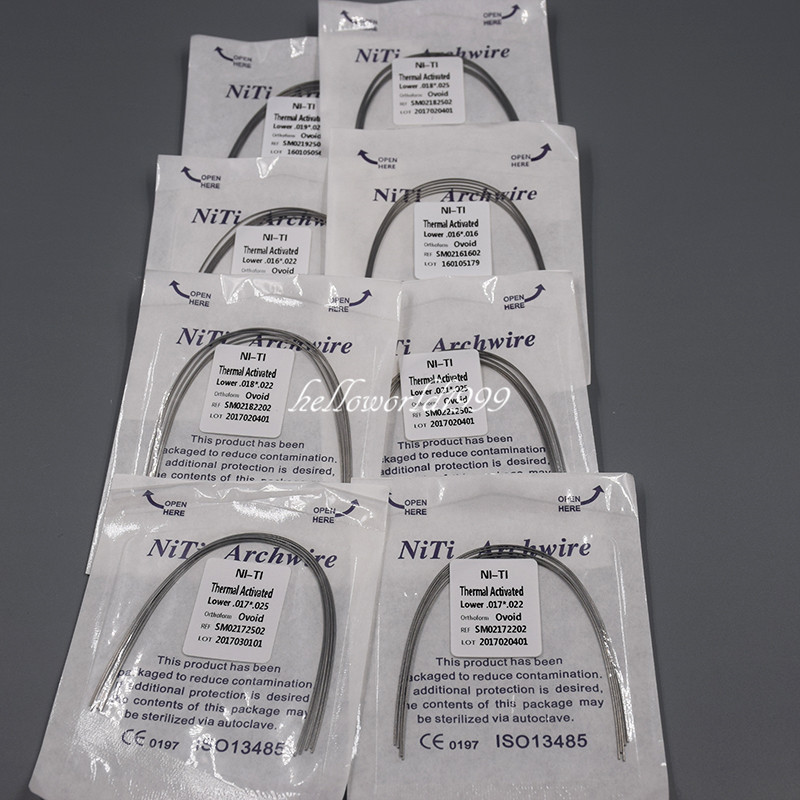 Dental Orthodontic Niti Heat Thermal Activated Rectangular Arch Wire Upper/Lower