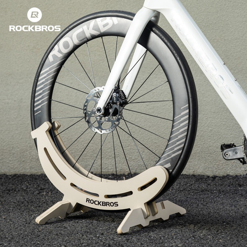 ROCKBROS Wooden Bike Stand Easy Bicycle Storage Rack For Road Mountain Bikes