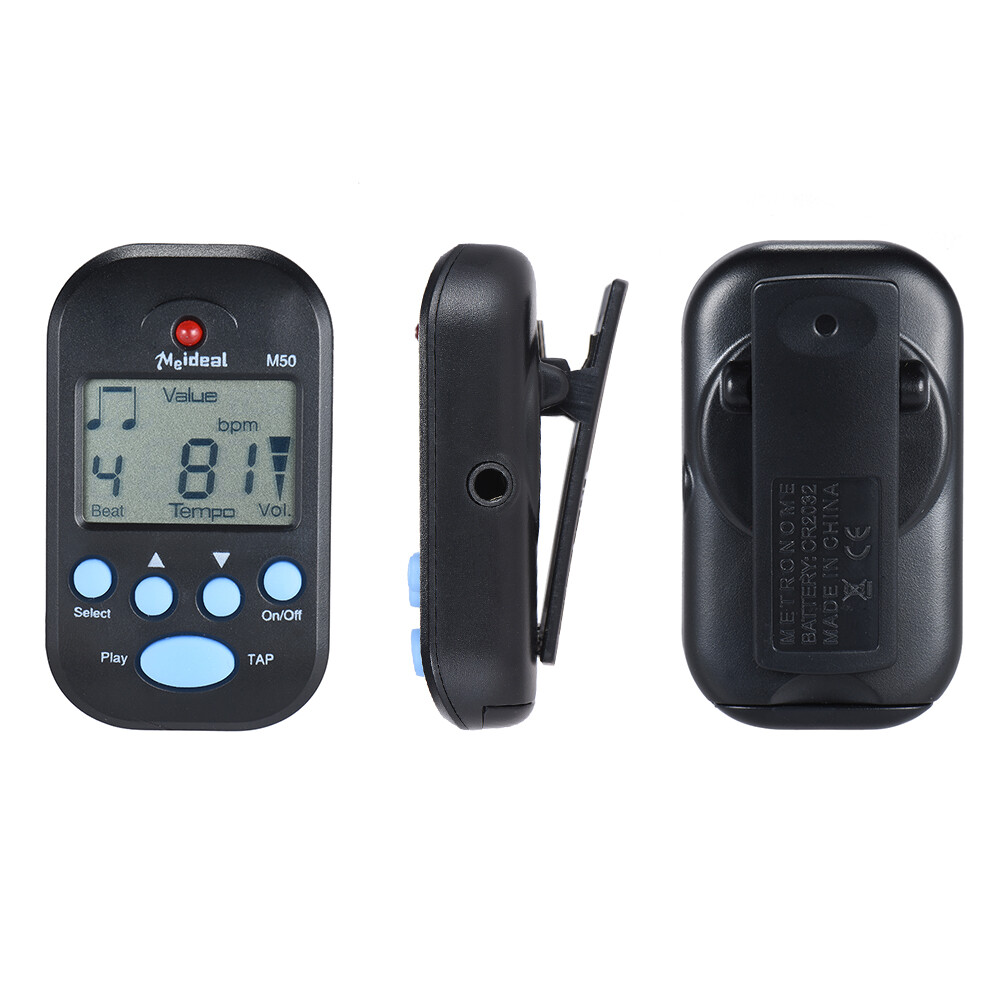 Clip on Digital Metronome Multifunctional Tempo Built-in Tap Function B7E1