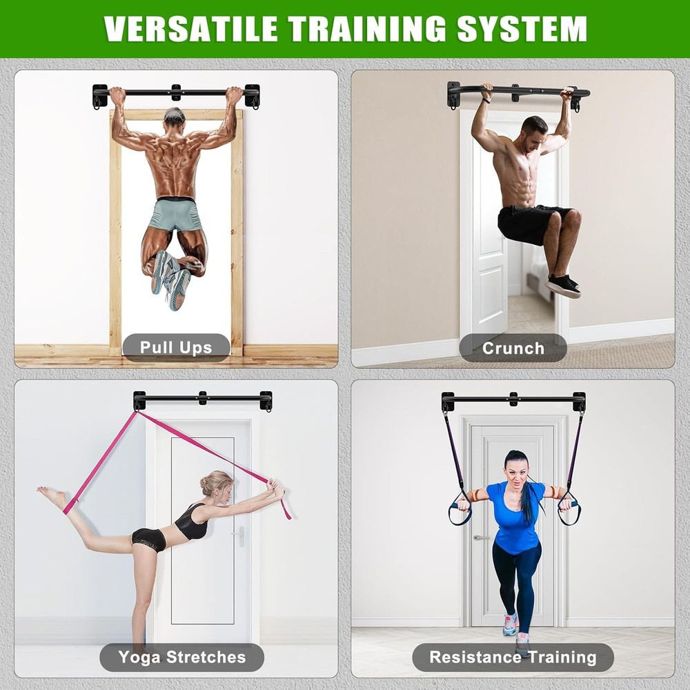 SELEWARE Heavy Duty Wall Mount Pull Up Bar for Home Gym