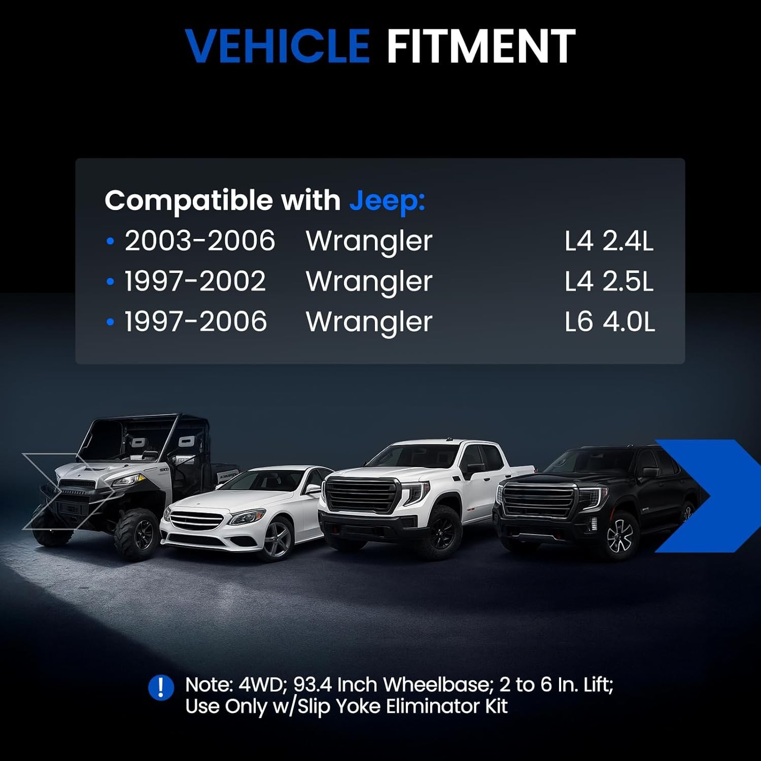 936-085 Rear Drive Shaft Assembly - Compatible with 1997-2006 Jeep Wrangler -...