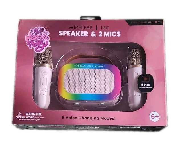 NIB! Pressplay Double Mic Karoake Speaker Machine System