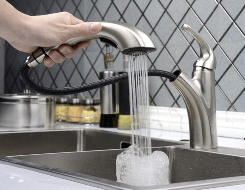 Kitchen Sink Pull-Down Faucet Sprayer Pull Out Mixer Spray Head Replacement Brus