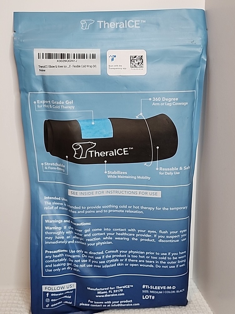 TheraICE Hot & Cold Compression Sleeve New Reusable Medium