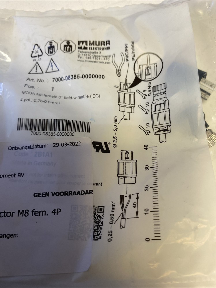 Murrelektronik Socket 7000-08385-0000000 Circular Connector Socket