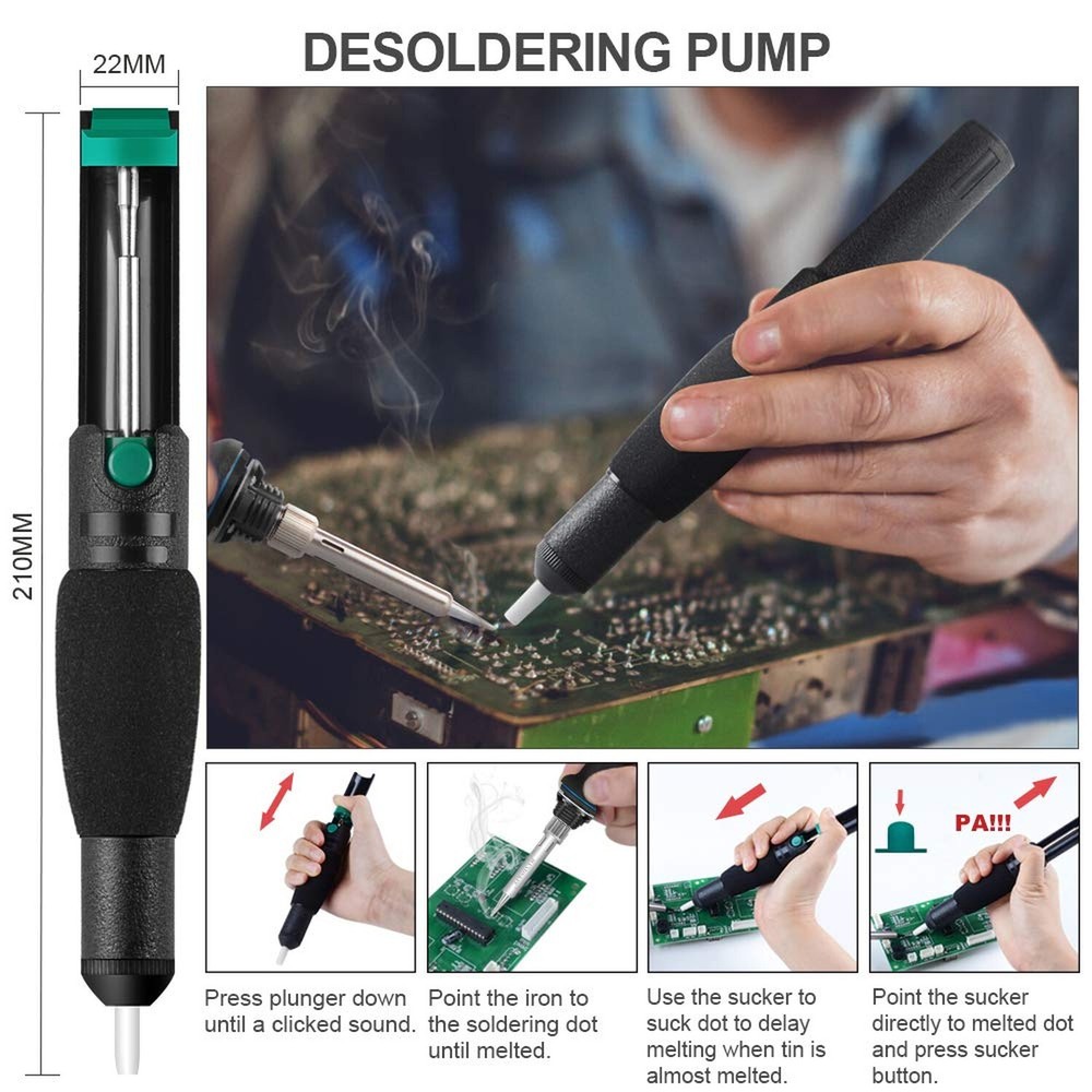 Soldering Iron Kit Electronics, 21-in-1, 60W Adjustable Temperature Soldering...