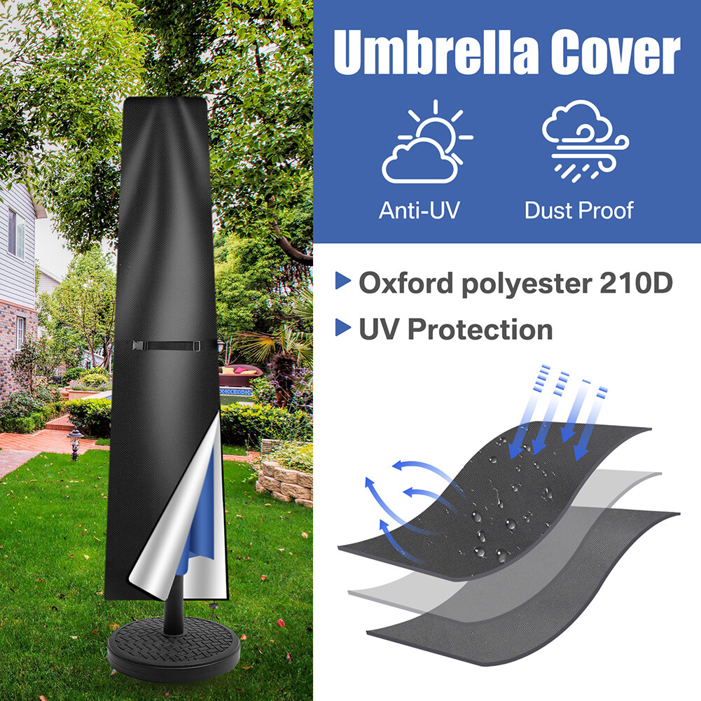 Patio Outdoor Umbrella Protective Canopy Parasol Cover fit 6' 8' 9' 11'FT Market