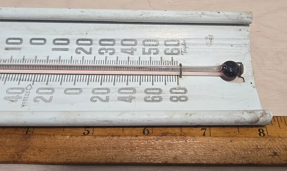 Taylor Temprite 8" Metal Wall Thermometer Tested
