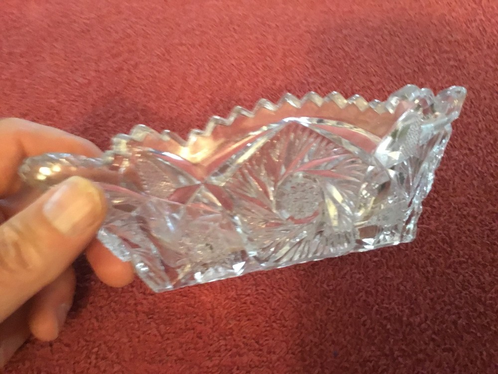 Oval Clear Glass Relish Dish