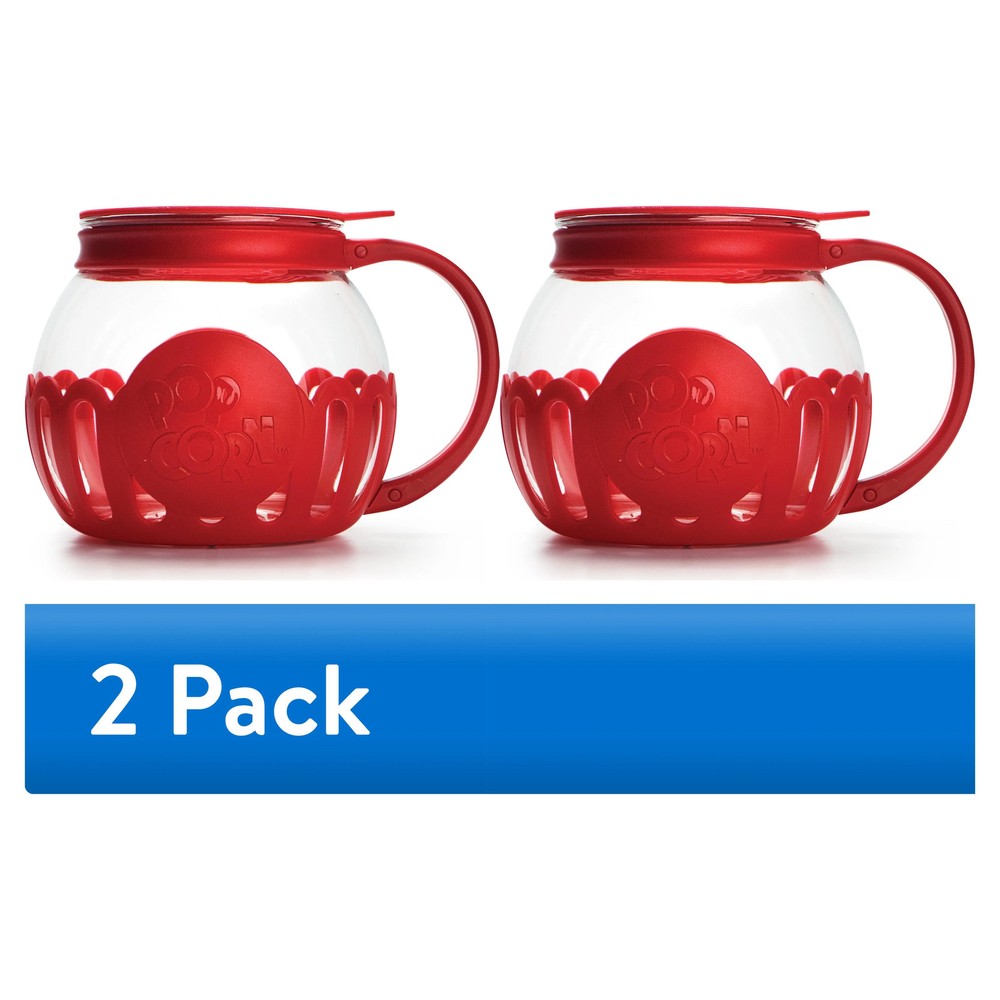Borosilicate Glass Popcorn Popper 1.5 Qt Red