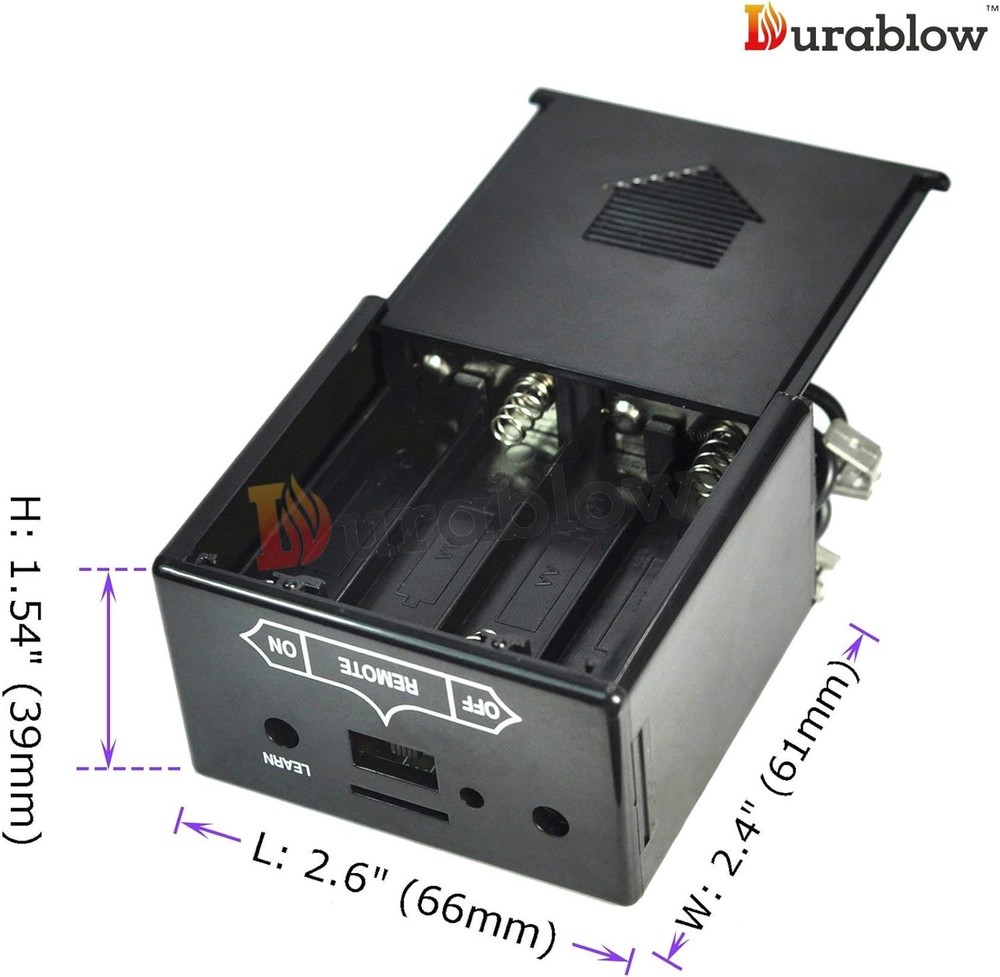 Wireless Gas Fireplace Remote with LCD Display and Automatic Temperature Control