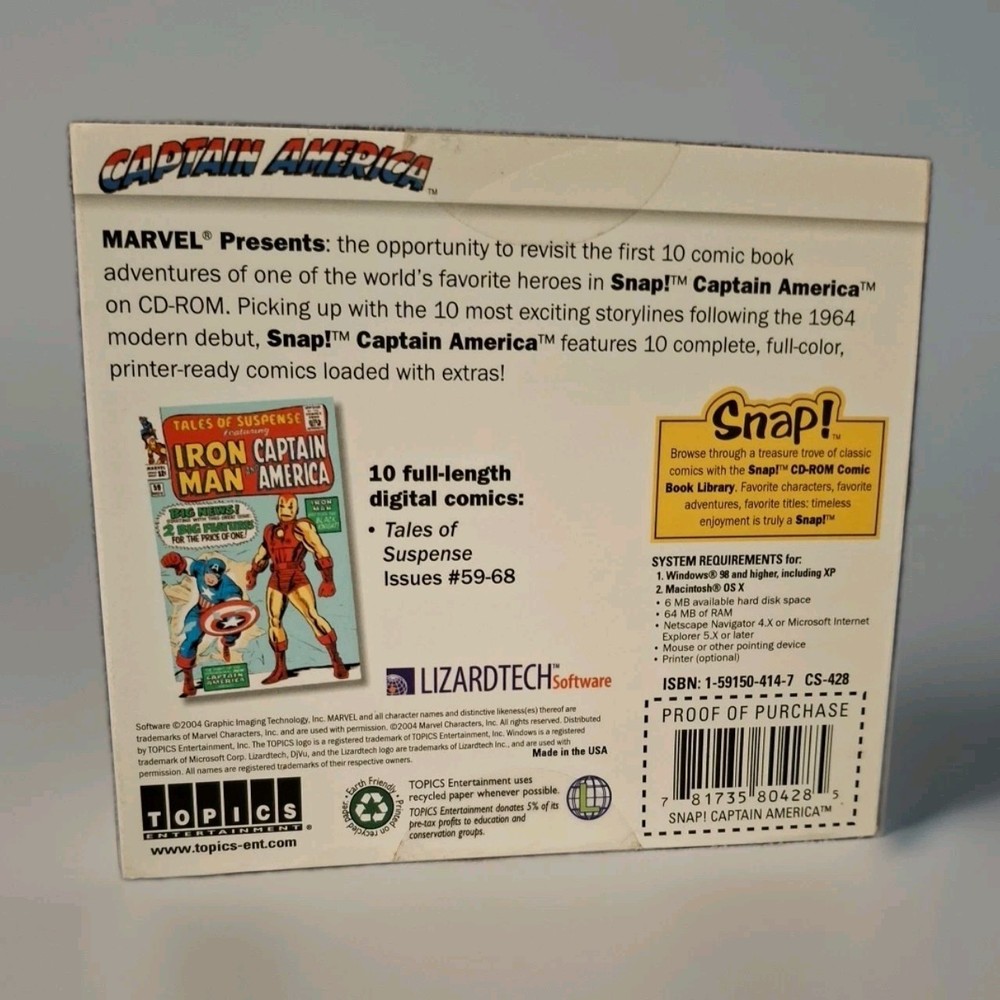 Captain America Marvel CD-ROM Software