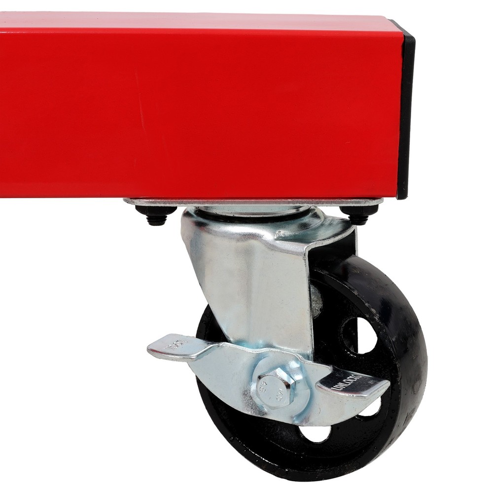 1500lbs Folding Engine Stand - 360° Rotating Head, Red