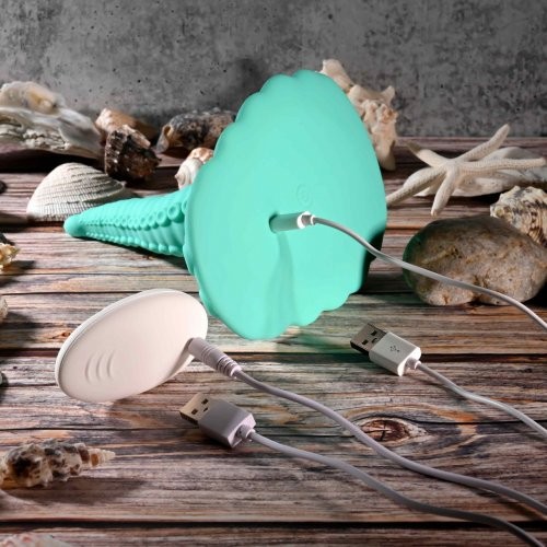 Evolved Tentacle Silicone Remote Controlled Grinder Vibrator - Teal