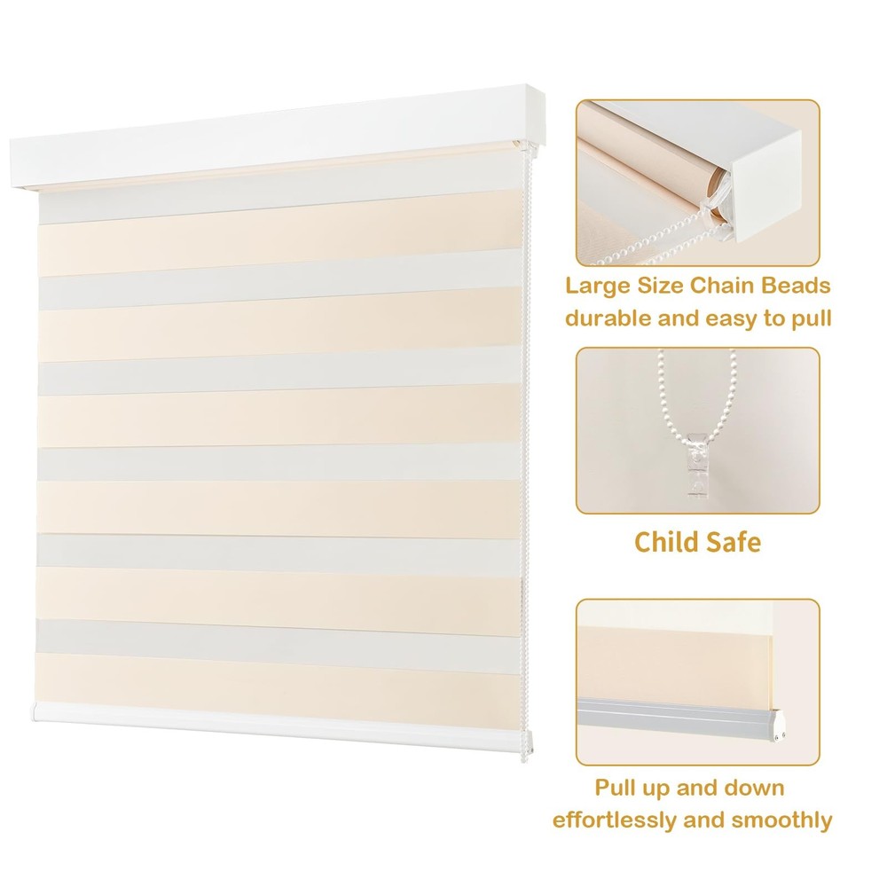 Zebra Roller Shades, Zebra Blinds for Window, Window Blinds for Indoor, Light...