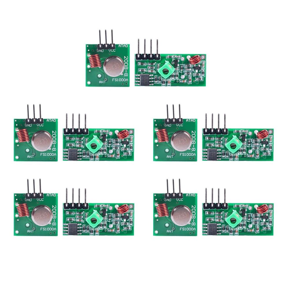 5 Sets 433M Transmitter Receiver Kit High Frequency RF Transceiver Module for...