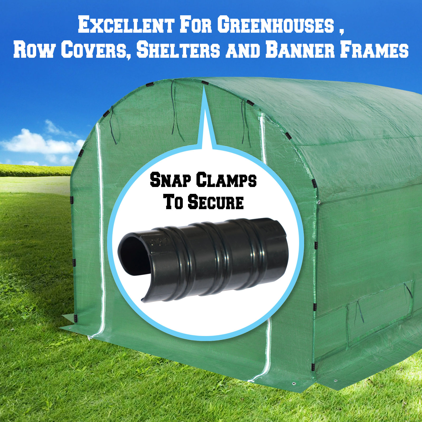 ABS Greenhouse Cover Clamp for Plastic Fabric Shade Banner Frame
