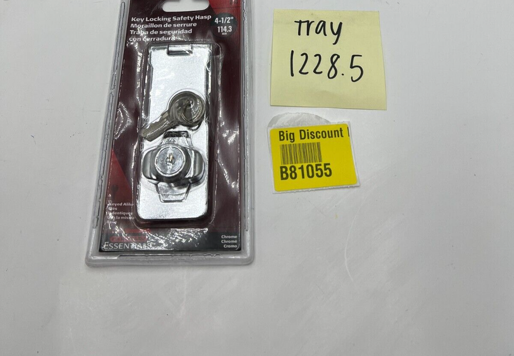 Hillman Hardware Essentials 4-1/2" Key Locking Safety Hasp 852237