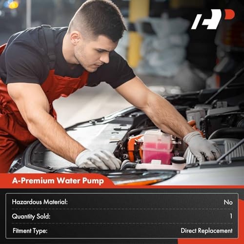 Engine Water Pump with Gasket Compatible with Jaguar S-Type 2000-2001 &