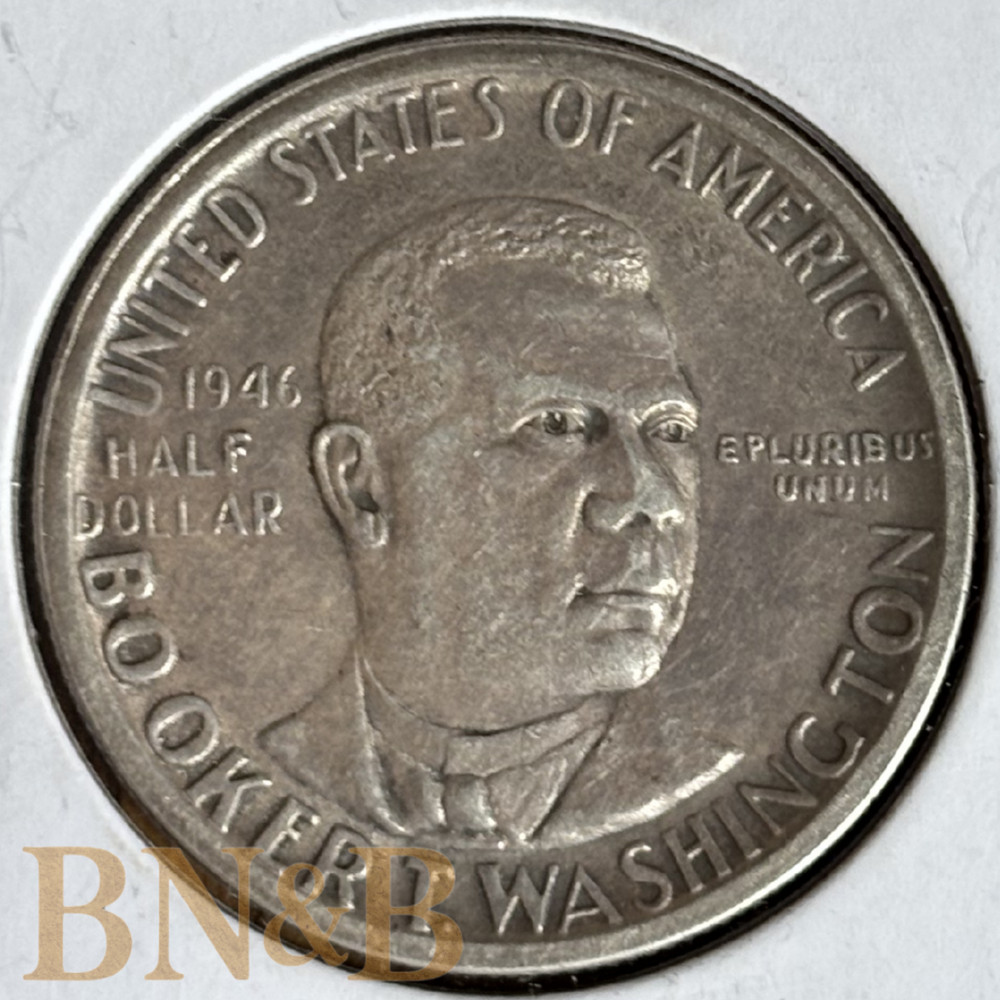 1946 Booker T Washington Half Dollar AU #E101