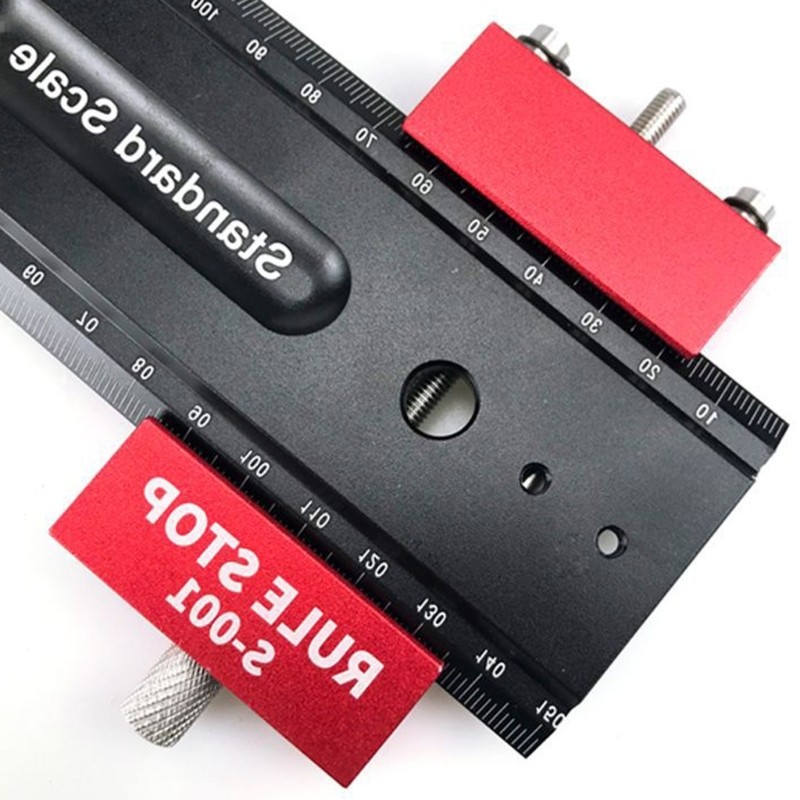 Versatile Aluminum Measuring Rule with Stoppers for Accurate Construction Work