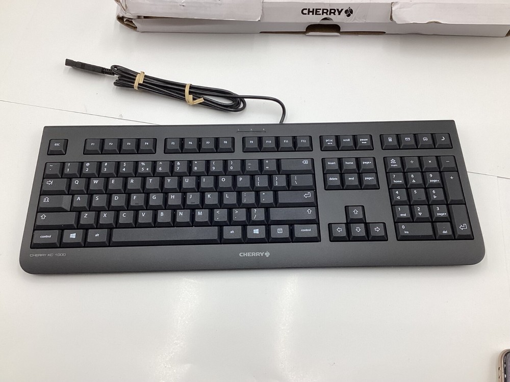 USB Wired Keyboard - Cherry KC1000 Black USB Wired Computer Keyboard