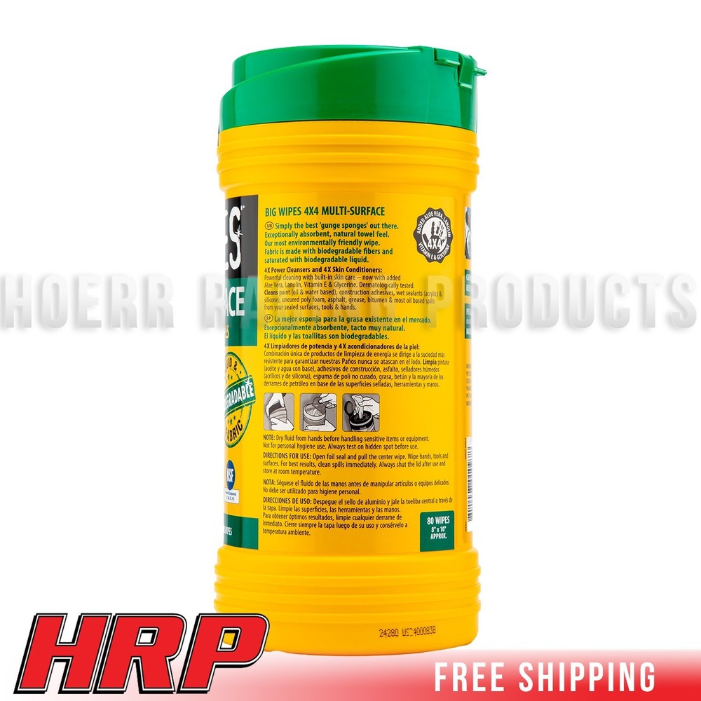 BIG WIPES-Multi-Surface Wipes 80 count-(80 Count Tubs)-2 PACK
