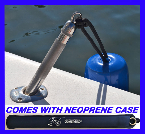 * The Best! RAY™ Rod Holder Adapter, Hang Fenders on Fishing Boats * FREE CASE *