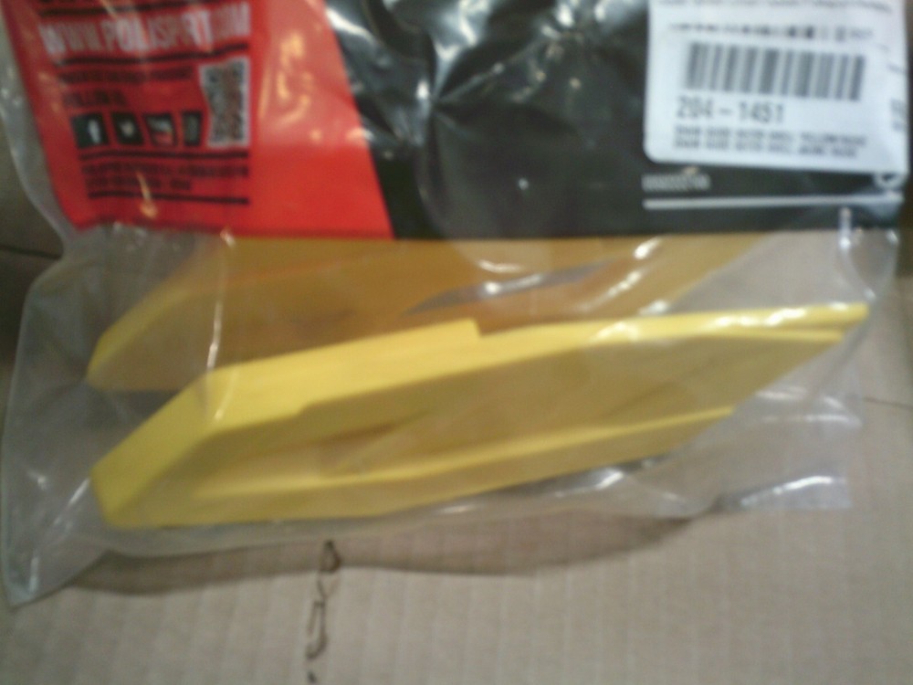 POLISPORT REAR CHAIN SLIDER GUIDE BLOCK - OUTER SHELL - HUSQVARNA YELLOW