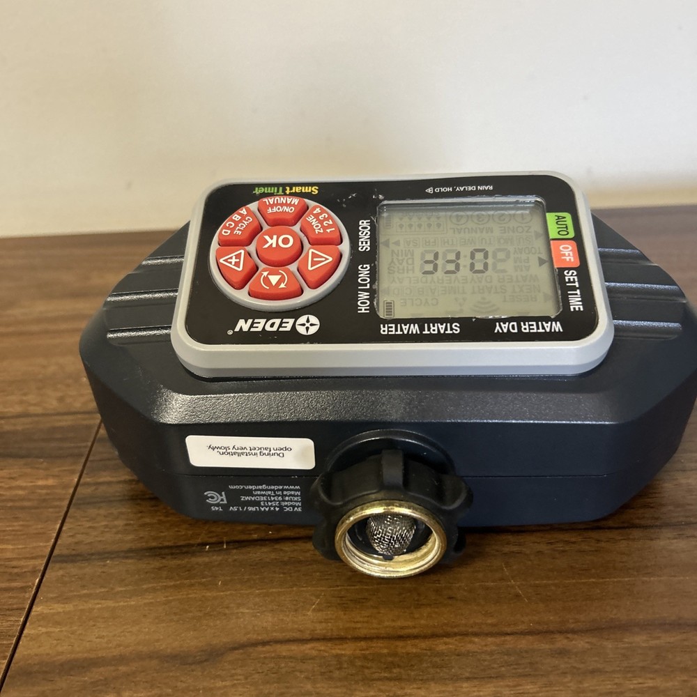 Eden 93413 Programmable Digital Water Timer 4-Zone, Compatible with Wireless
