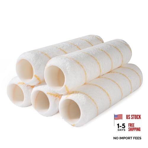 Paint Rollers, 5 Pack, 9 Inch Paint Roller Covers, Microfiber Paint Rollers,