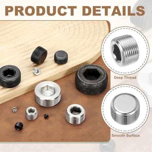 Pipe Plug Stainless Steel Internal Hex Thread Socket Pipe Plug 3/4 Inch