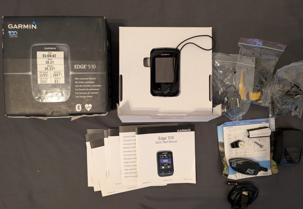 Garmin Edge 510 Cycling Computer - Black Kit In working Condition, Not Complete