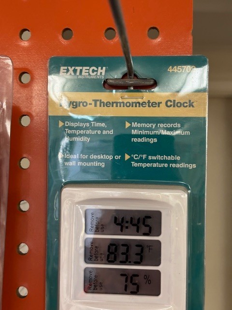 445702 EXTECH HYGRO THERMOMETER CLOCK