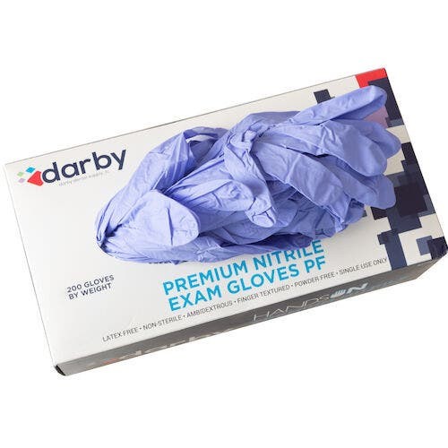 HandsOn Premium Nitrile PF Gloves, Small, 200/Box
