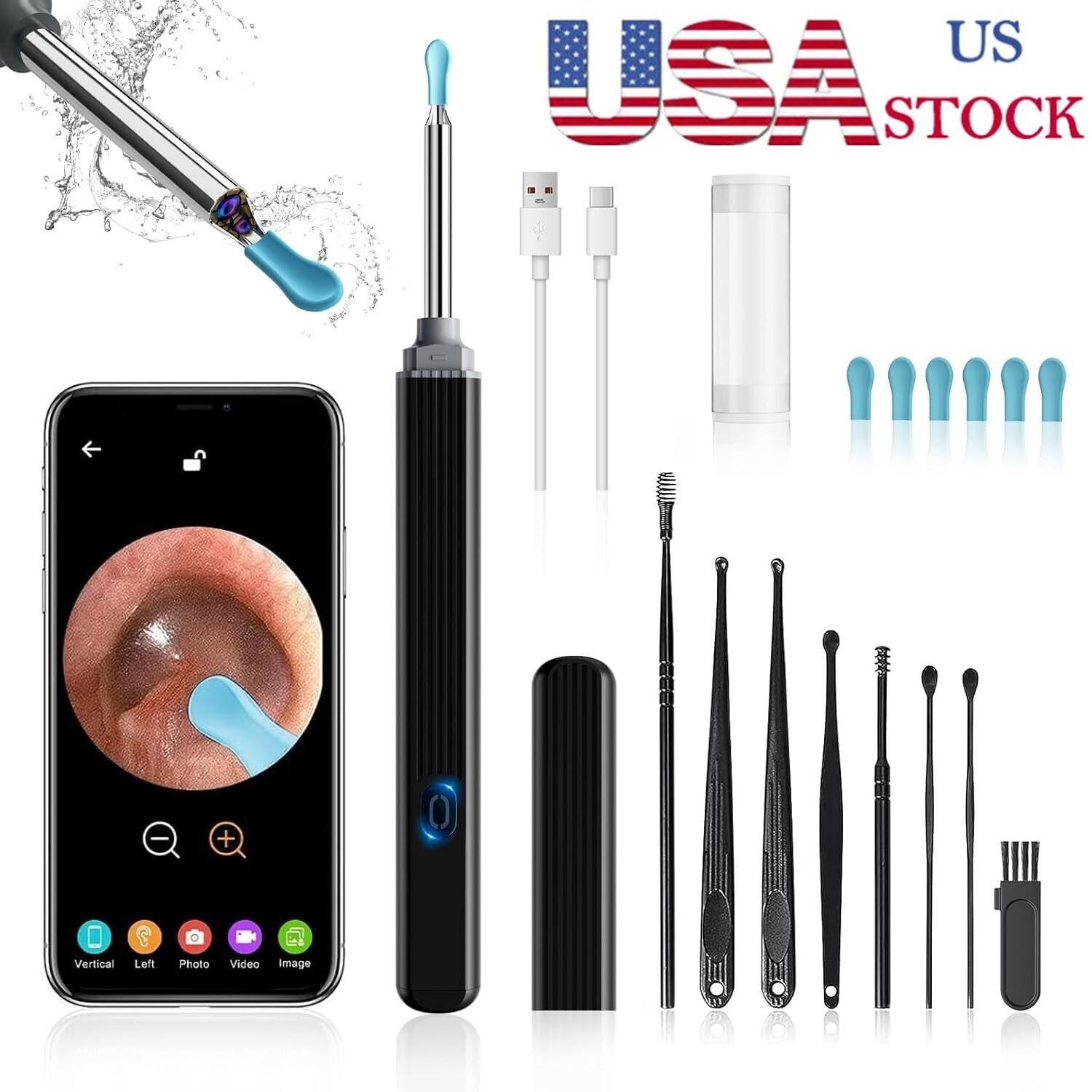 Ear Wax Remova Ear Wax Remover Tool with 8 Ear Set, Ear Cleaner with Camera