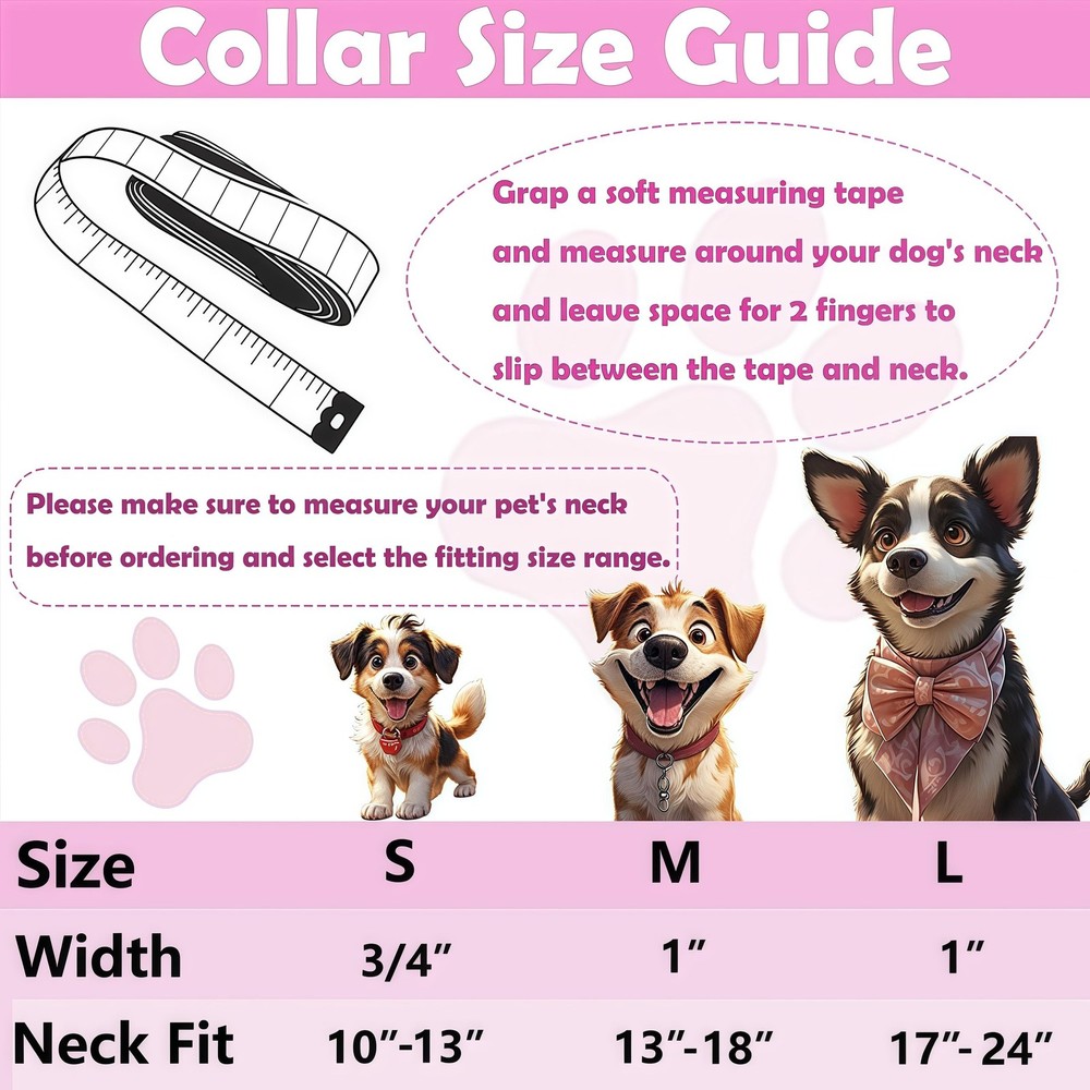 Martingale Dog Collar, Adjustable Soft No Pull Training Collar with No Buckle...