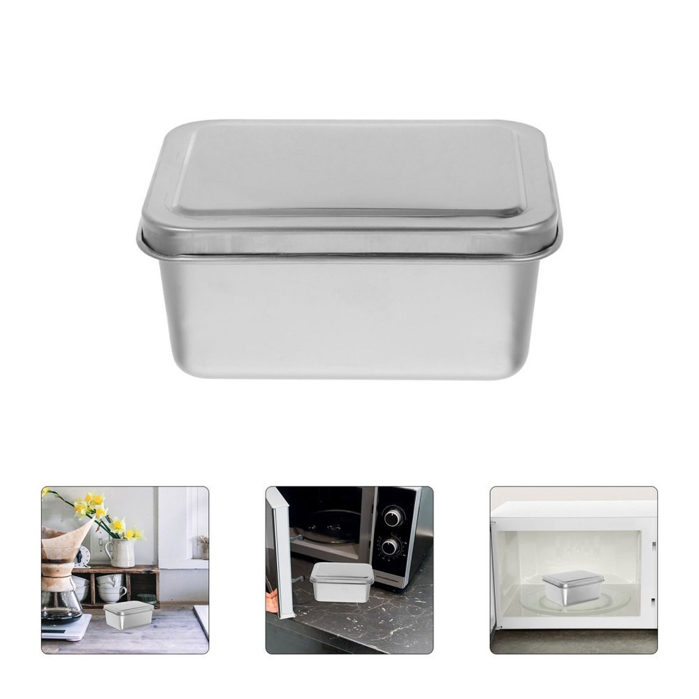 2 Pcs Deep Cake Pan Reusable Food Storage Container Baking for Kitchen